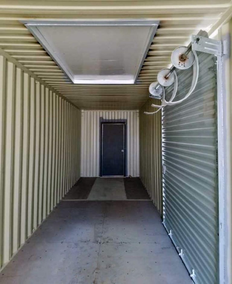 container with roll up door