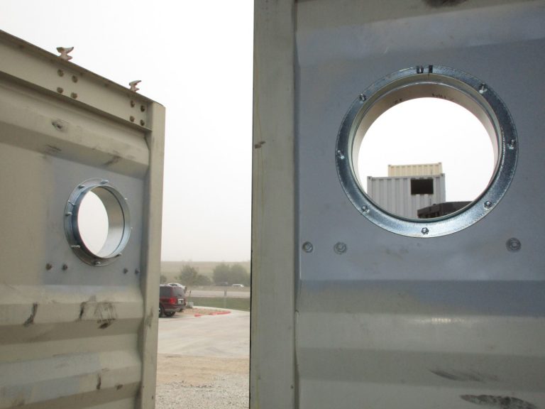 mobile confined space training container inside