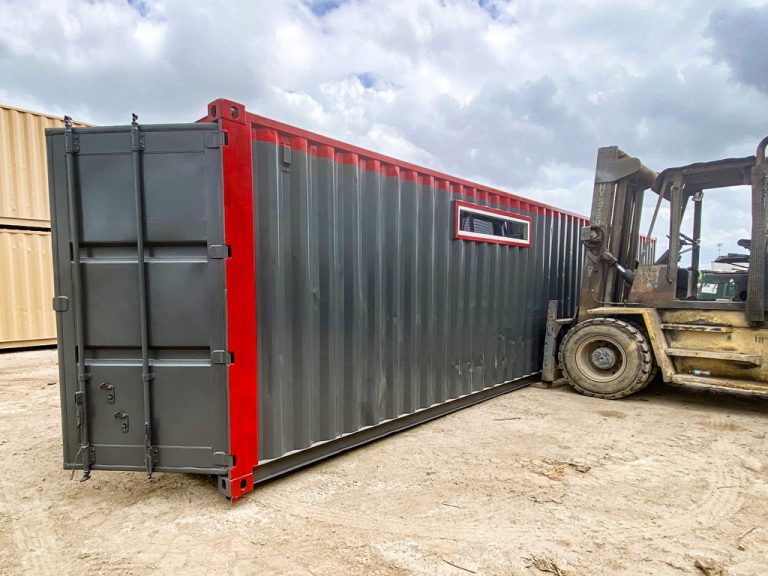 custom painted hunting cabin container