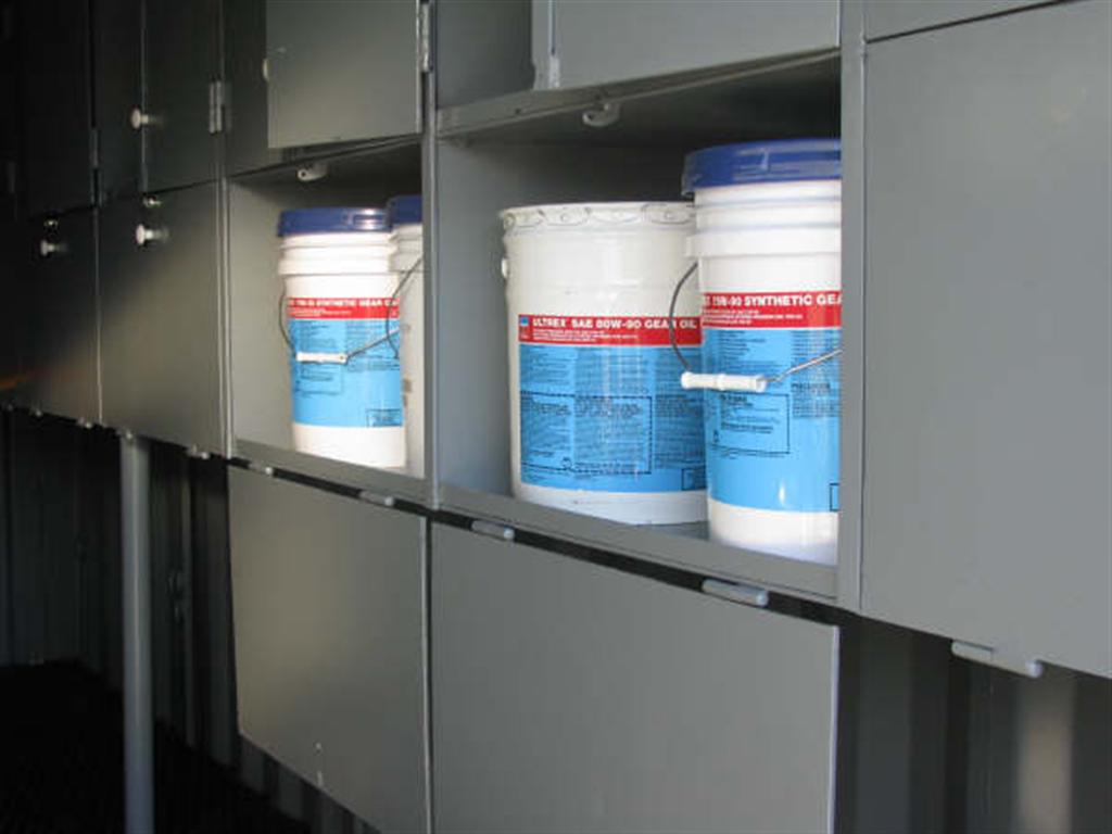 custom cabinets in a shipping container