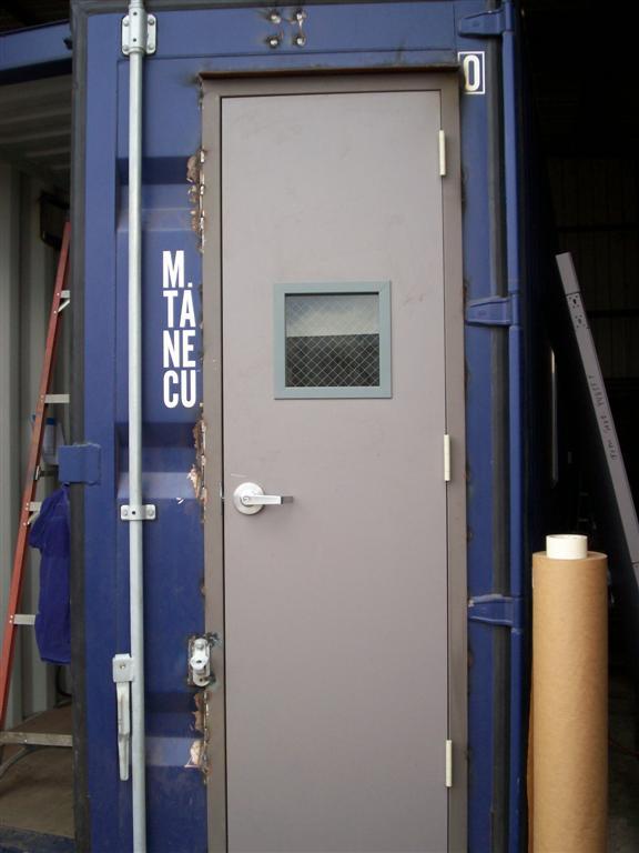 shipping container man door