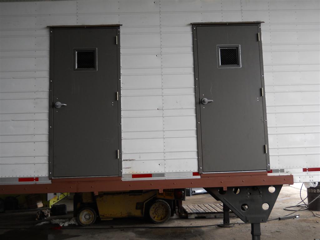 custom doors in steel container