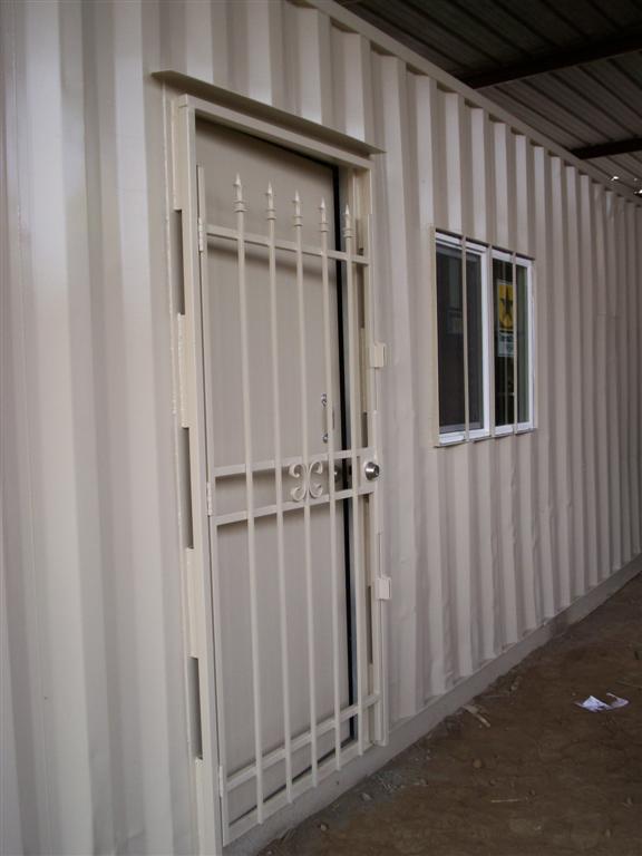 custom container security door and windows