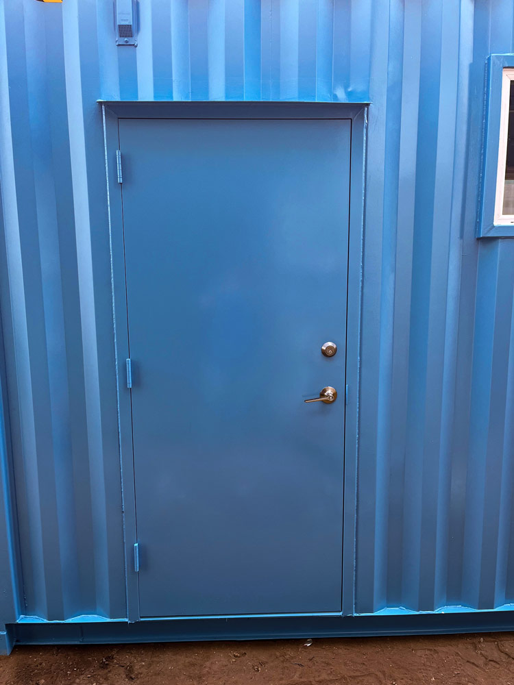 container mod door installed
