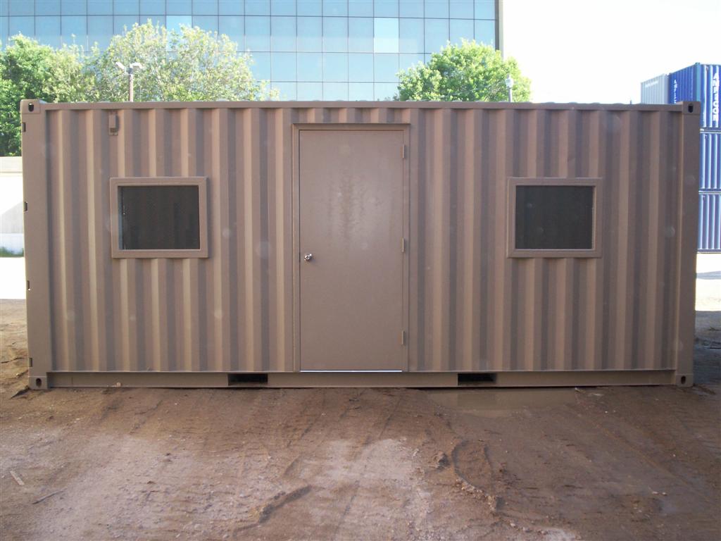door and windows added to shipping container, shipping container modifications
