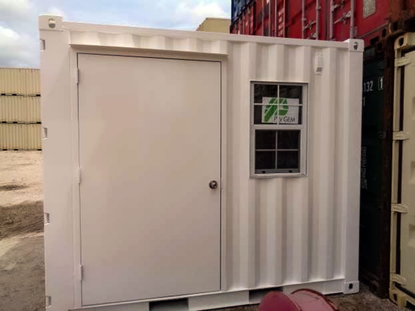 10 ft container workshop, shipping container modifications