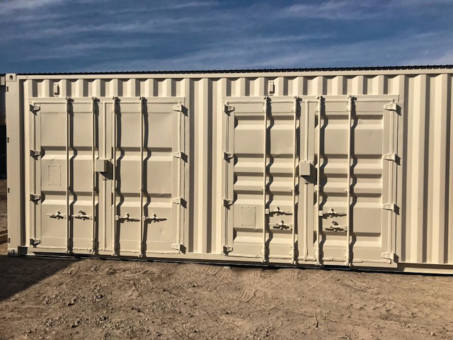 shipping container with side doors, new
