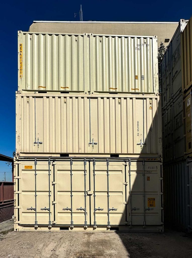 shipping containers with different configurations