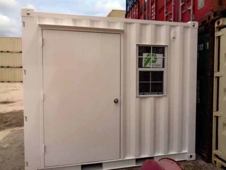 10 ft container workshop, shipping container modifications