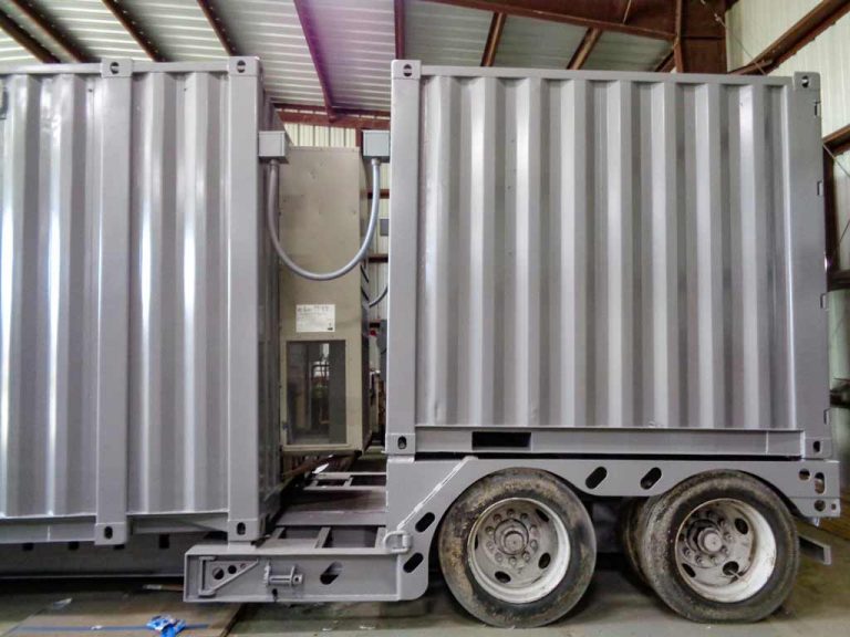 shipping container power station, shipping container modifications