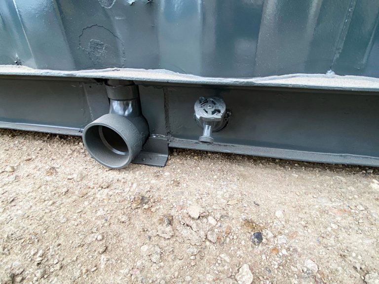 shipping container cabin plumbing