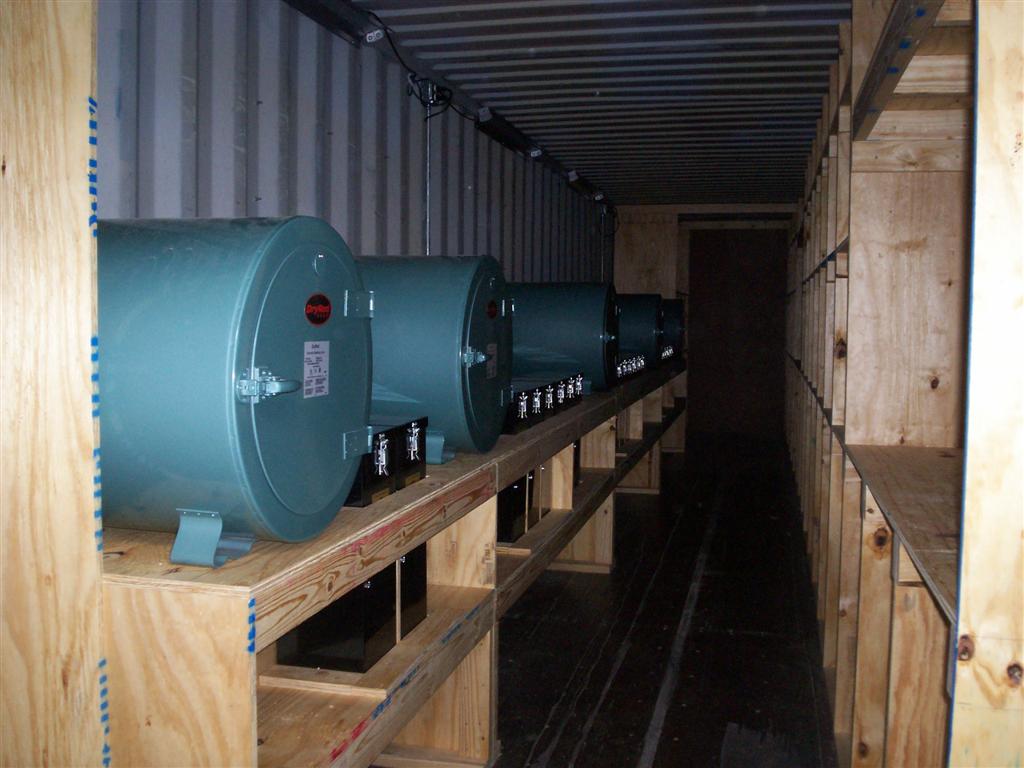 steel container custom shelving